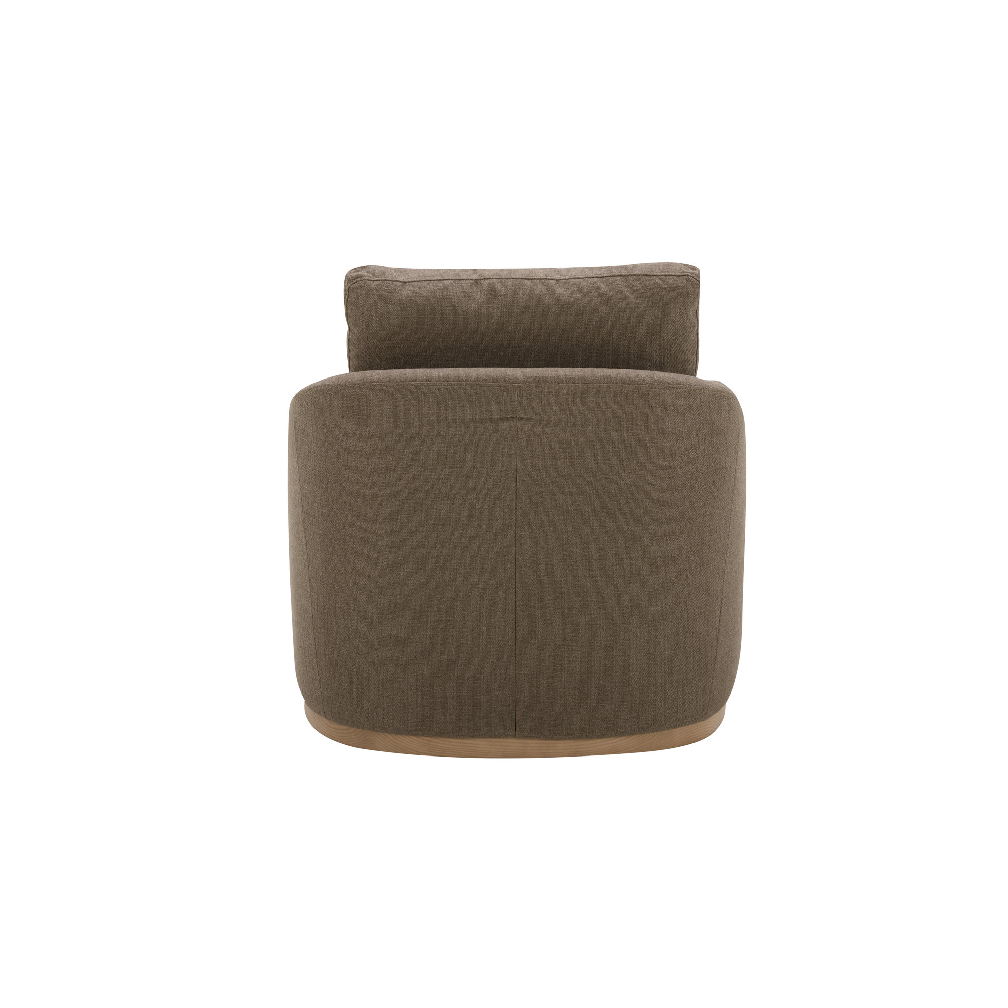 Coriyah Upholstered Swivel Armchair, Soft Taupe Basketweave