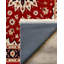 Tapis marocain beige / rouge en coton et polyester à imprimé numérique Albasa Collection-1279858261