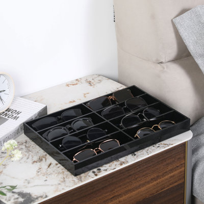 8 Slot Acrylic Sunglasses Jewellery Organiser Tray
