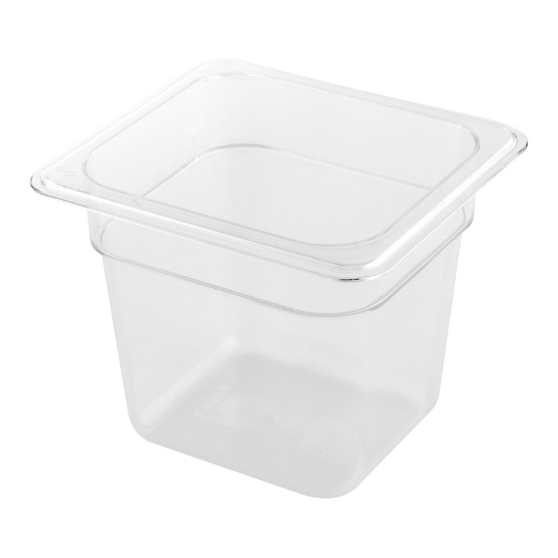 Ustensiles de cuisine pour restaurant de 6 po de profondeur, contenant commercial de 10 1/6 - congelable, résistant à la casse, casseroles froides en plastique transparent, lavables à la vaisselle, pour la cuisine, les restaurants ou les cafétérias