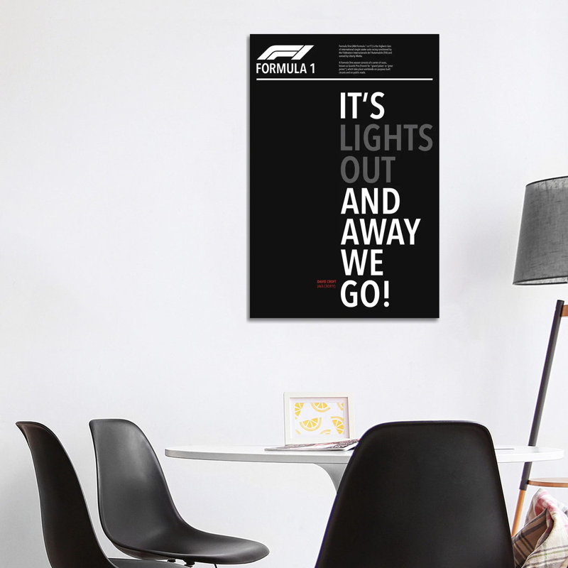 It's Lights out and away We Go - Wrapped Canvas Typography, 101.6 cm H x 66.04 cm W