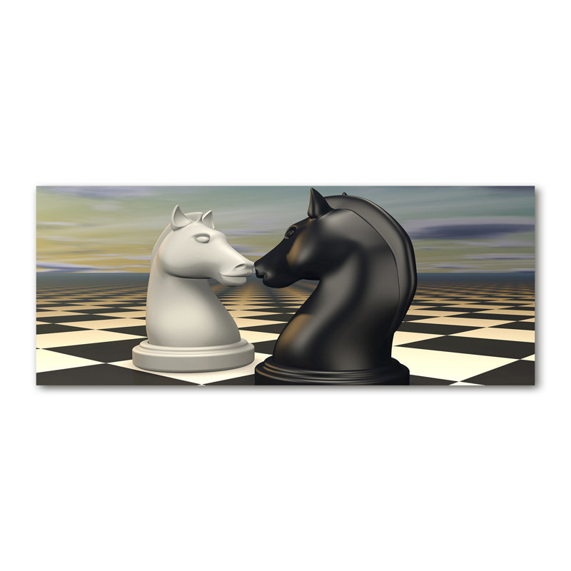 Chess Horses - No Frame Print on Canvas