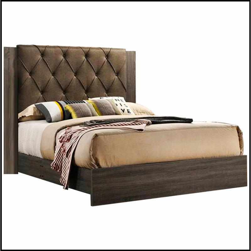 Lit de tête de lit capitonné luxueux, parfait pour un sommeil élégant et confortable dans n'importe quelle chambre à coucher.