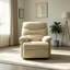 Fauteuil lounge électrique en microfibre beige