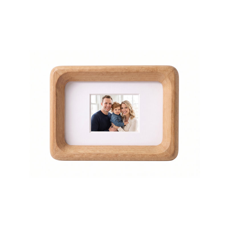 Solid Wood Picture Frame, 4.4"W x 0.8"D x 3.4"H