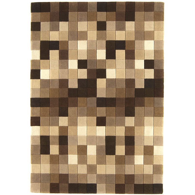 Alfreda Geometric Wool Hand Woven Area Rug, Rectangle 140 x 200cm