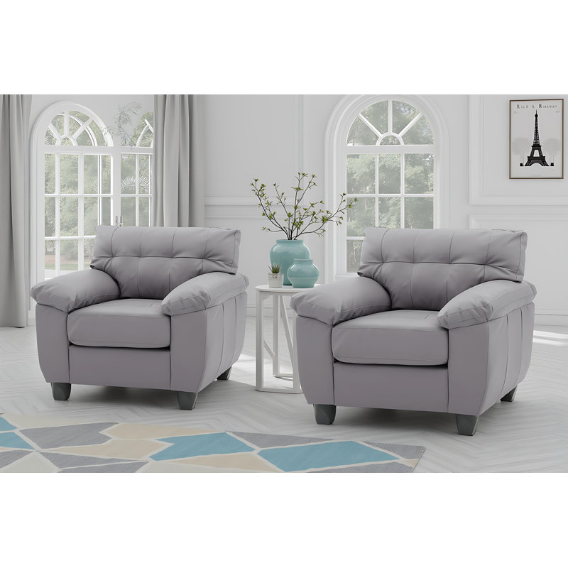 Ensemble de 2 chaises en cappuccino rimouski, Gris