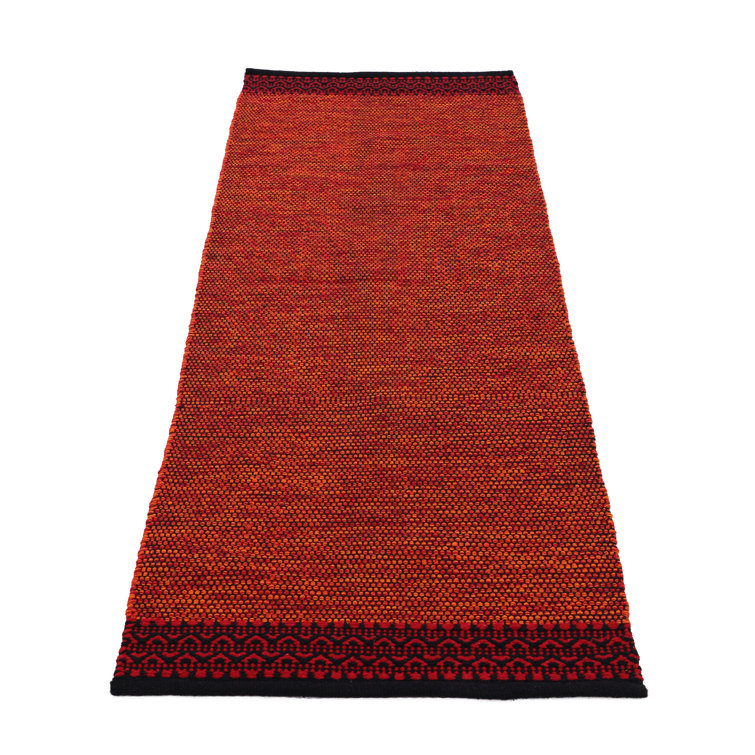 Kilim Mia Hand Woven Flatweave Cotton Red Rug