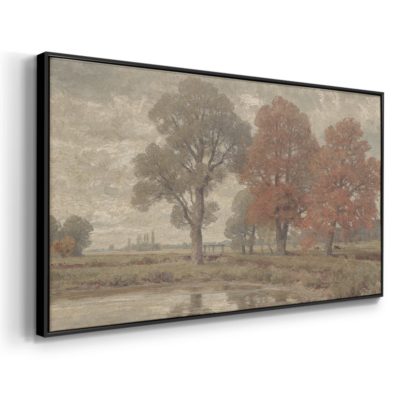 Série paysage - DCCVV - Toile tendue avec châssis encadré - Prêt à être accroché, H 17 po x l 33 po, Noir