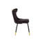 Aspen 124.46cm H Velvet Upholstered Side Chair in BLACK / GOLDEN