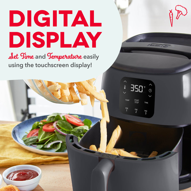 Dash Tasti-Crisp Digital Air Fryer, Gray
