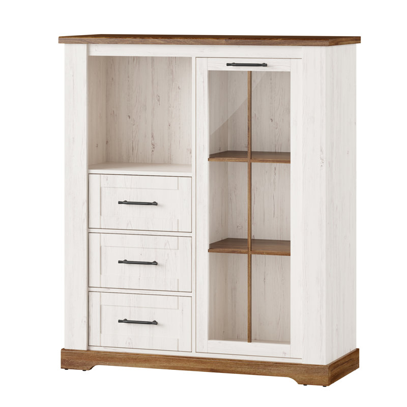 COUNTRY 1-Door 3-Drawer Display Cabinet