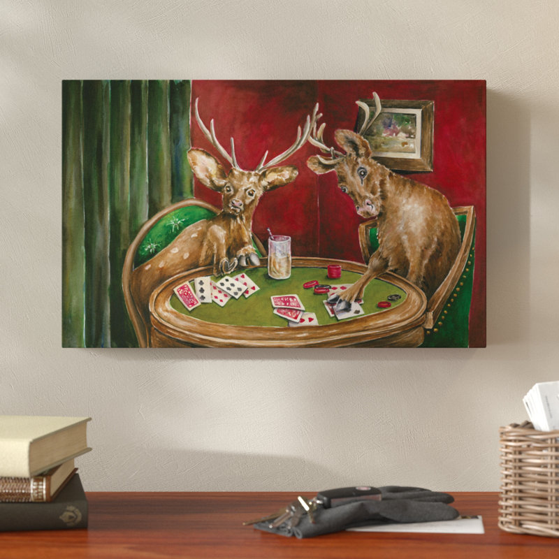 « renne games », reproduction de peinture à l’acrylique sur toile tendue, H 12 po x l 19 po x P 2 po