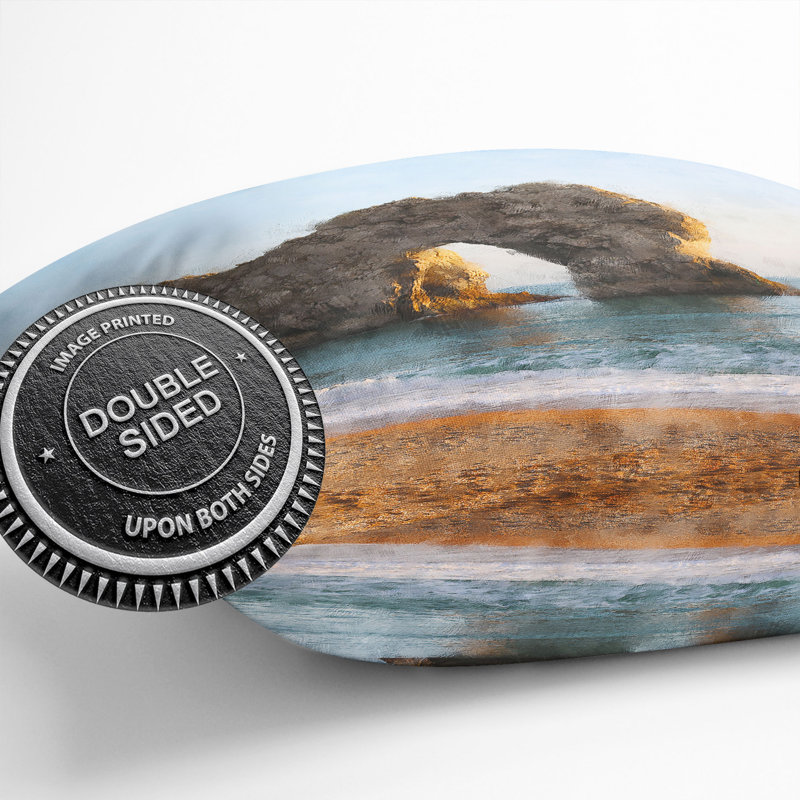 Square Cushion, 55cm H x 55cm W x 20cm D, Grey/Blue/Brown
