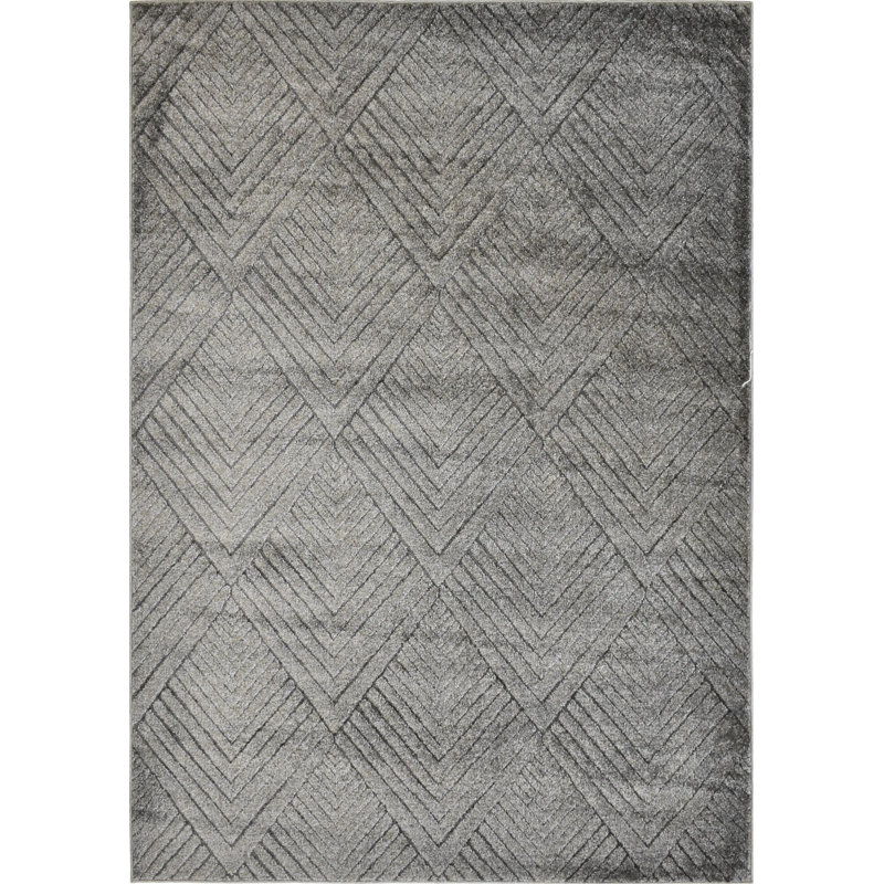 Neace Contemporary Carbon Copy Area Rug, Runner 2' x 8'
