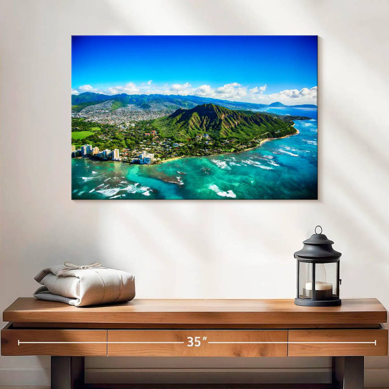 Harpa Diamond Head View, 16" H x 24" W