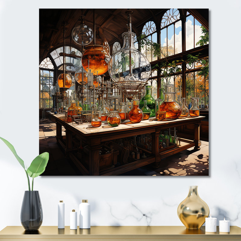 Art mural de laboratoire «Scientist», H 30 po x l 30 po x P 1 po, Toile tendue