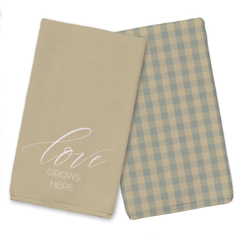 Cotton Plaid Tea Towel Kitchen Towel, Green