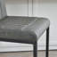 Tabouret de bar rembourré avec structure en métal noir robuste pour îlot de cuisine, salon et pub (ensemble de 2)-2098699022