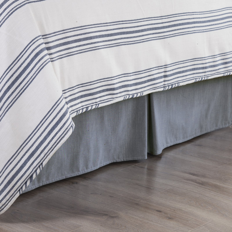 Chambray Tailored Wrap Around Bed Skirt, Full