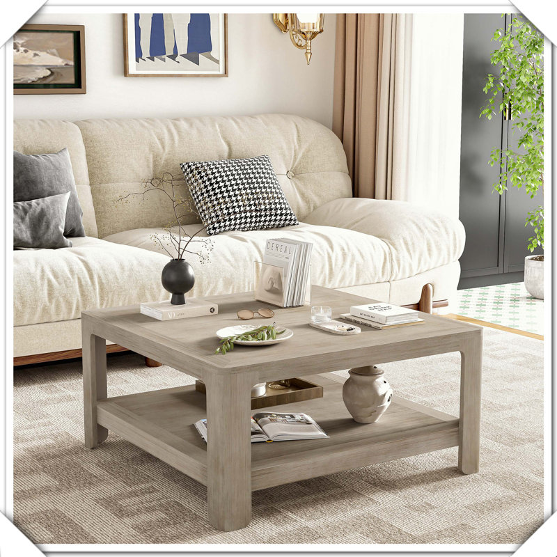 Table basse carrée avec rangement Moderne, fonctionnel, polyvalent, pratique, élégant, compact