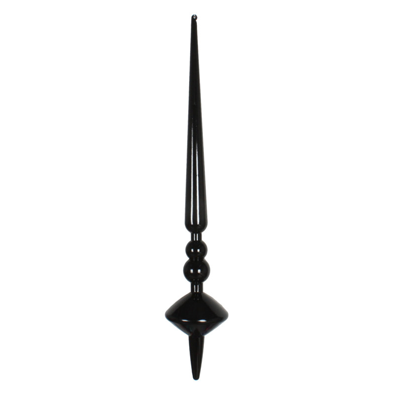 Ornement en forme de coupole 18 po 18, Noir brillant