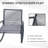2-Person Outdoor Patio Bistro Metal Rocking Conversation Set With Table