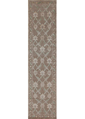 Persia Oriental Area Rug in Silver/Muted Teal/Dusty Lavender/Cream