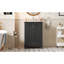 Meuble-lavabo moderne noir 24 po avec lavabo en céramique et rangement à fermeture en douceur
