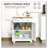 Sideboard Buffet Cabinet 2-Doors Kitchen Cabinet Coffee Bar Storage with 2 Drawers Adjustable Shelf for Living Room and Hallway-1083796224