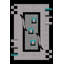Tapis de zone turquoise abstrait 3d Kennell-2109881200
