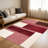 Red Abstract Striped carpet-easy to clean, machine-washable, soft and comfortable; suitable for door mats, kitchens, living rooms, bedrooms, corridors, and laundry areas. Easy to clean, durable carpet for home decoration.-129045888