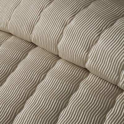 Crinkle Wave Polyester Solid Colour Duvet Cover Set