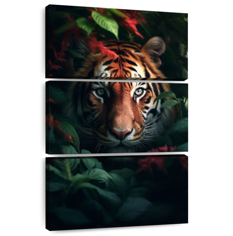 Brampt Tiger Flowers I, H 38 po x l 24 po