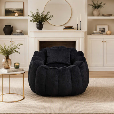 Floral Shaped Bean Bag Chair for Adults, Ultra Soft Faux Fur Oversize Reading Sofa, Perfect for Living Room and Bedroom