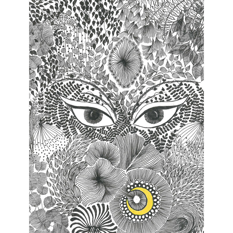 Parashakti - La paire d'yeux | Encre sur papier | Par Shreya Gupta