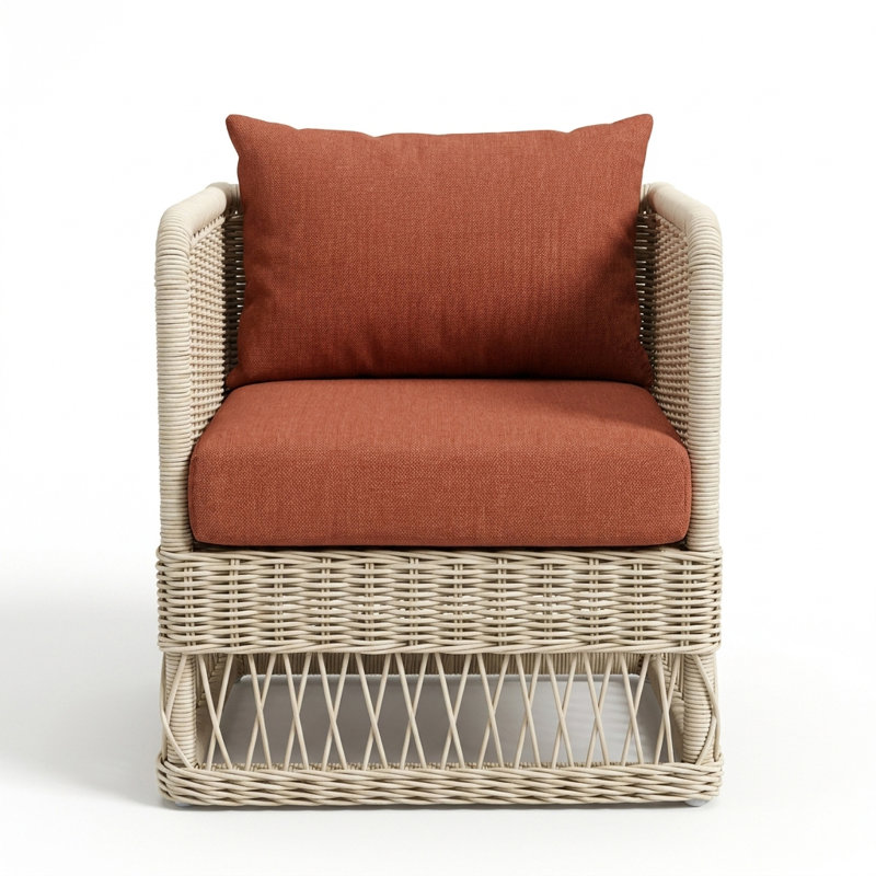 Destin Pebble Outdoor Patio Club Chairs - Play Adobe, Play Adobe, White