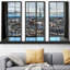 Ensemble de 3 reproductions d’art sur toile sur cadre flottant « Paris Rooffaces 8 window »-1969943223