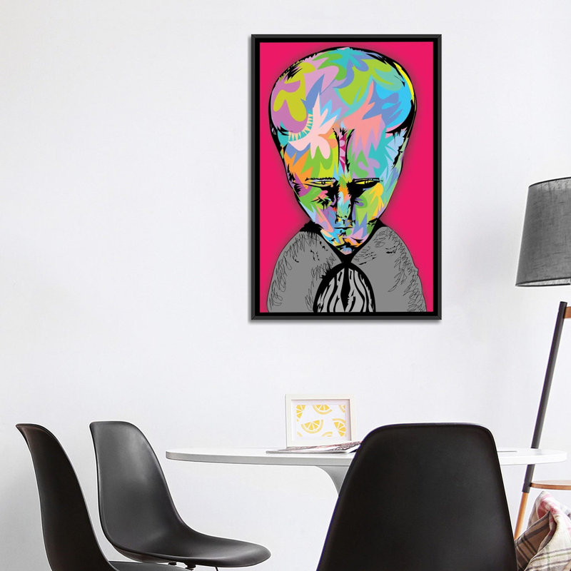 Esoteric Alien - reproduction d'art murale - toile encadrée, 40" x 26", Framed Canvas, Black