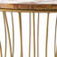 Table basse en bois de manguier et en fer