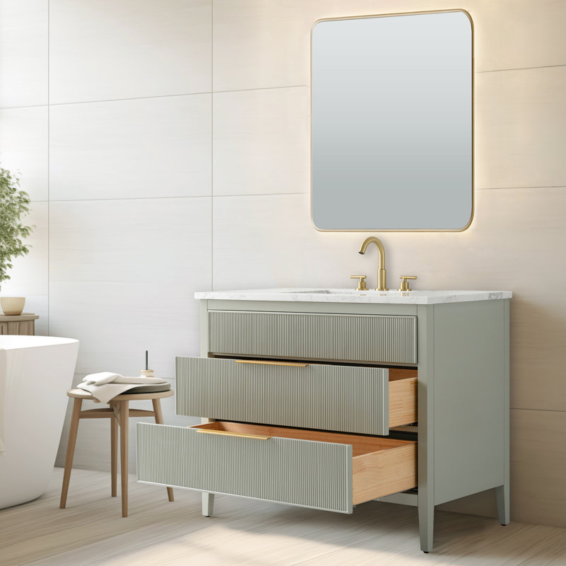 Emma 42" W Single Vanity, Light Sage