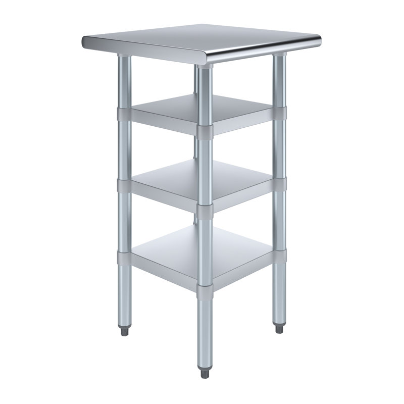 20 in. x 20 in. Stainless Steel Table With Three Undershelves