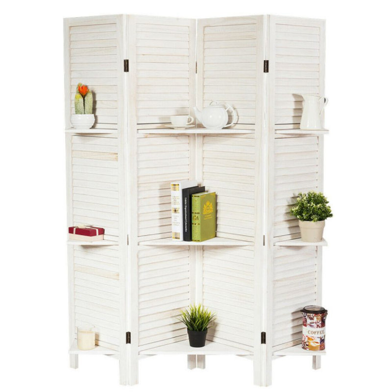 Cloison pliante 4 panneaux l 49 po x H 67 po Pembrooke, Blanc