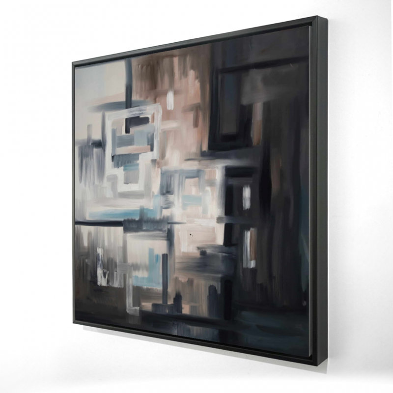 Nought - Industrial Shapes Framed Canvas for Home Decor