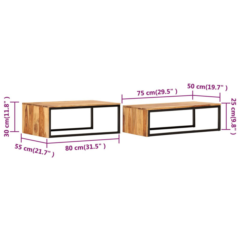 Skidmore Glass Nesting Tables