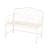  Vintage Metal Garden Bench, Elegant Scrollwork Design, Weather-Resistant Outdoor Loveseat, Antique White