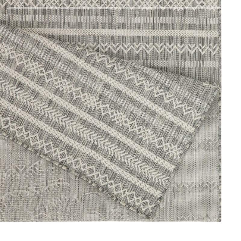 Silver Indoor/Outdoor Area Rug, Runner 2'7" x 7'3"