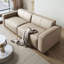 Causeuse-coussin modulaire en cuir véritable ivoire