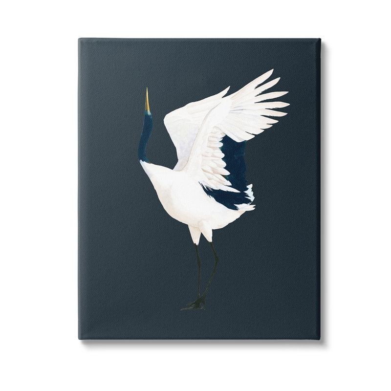 «Crane Bird Faceing Left» par Grace Popp, H 48 po x l 36 po