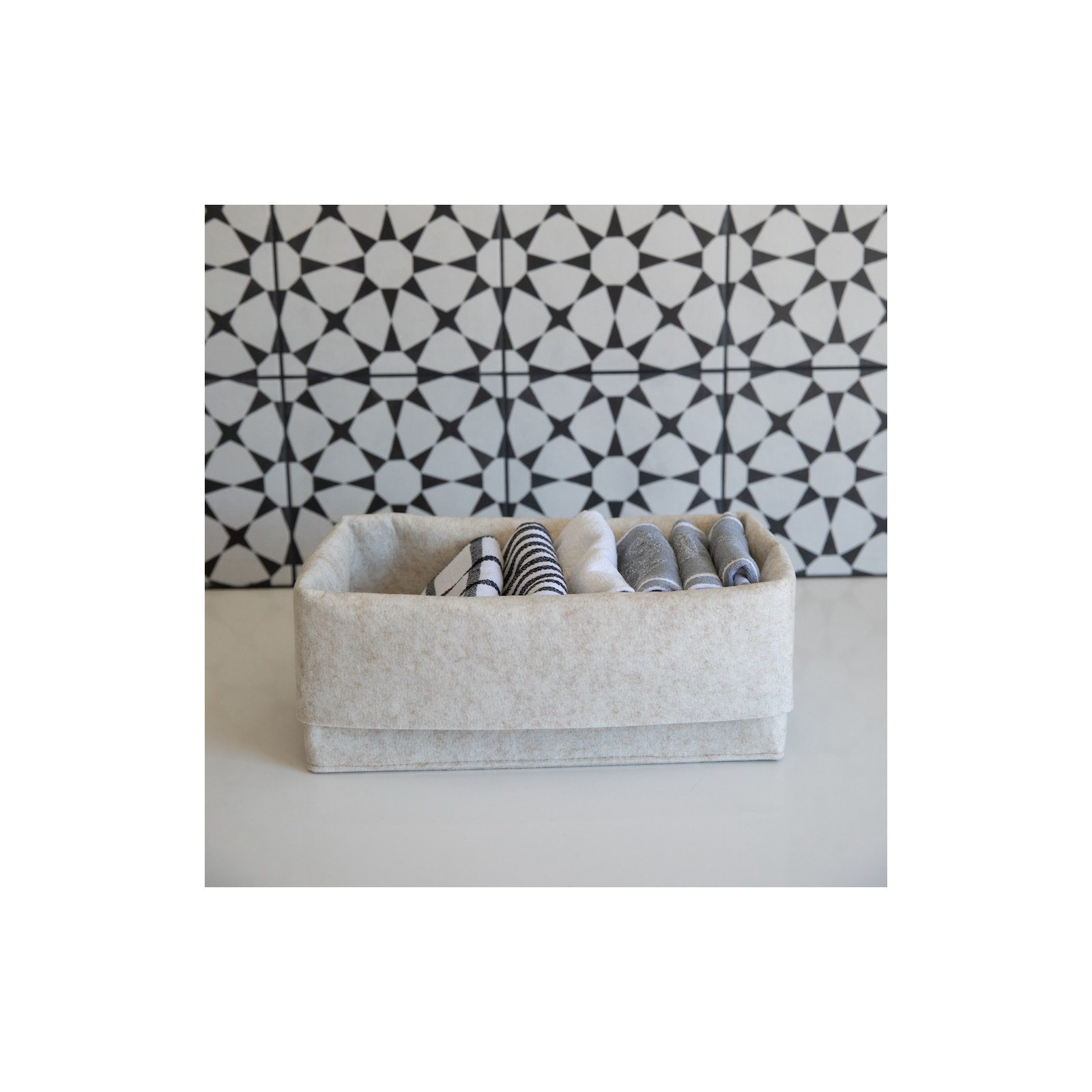 Flex Felt Storage Bin - Small, Beige